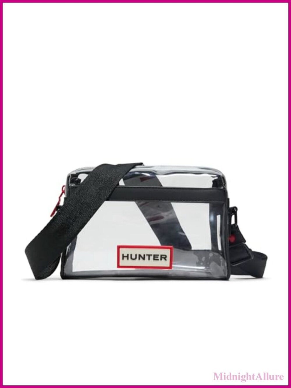 Clear Crossbody Bag Camera Purse Removable Strap Zippered Pockets